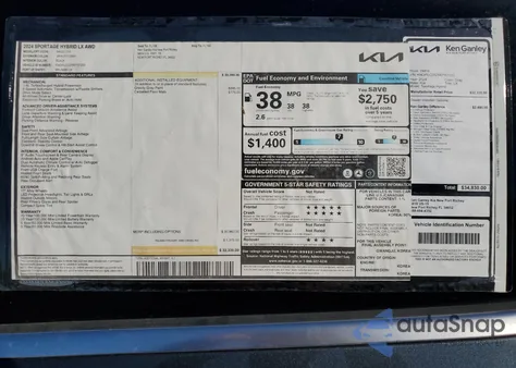 2024 Kia Sportage Lx from USA, damaged, VIN KNDPUCDG1R7157200